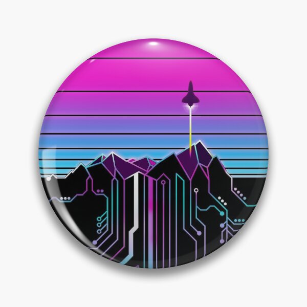 Item preview, Vaporwave Aesthetic Cyberpunk Mountain Sunset designed and sold by forge22.