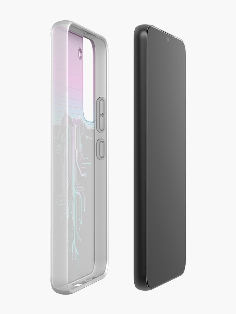 Alternate view of Vaporwave Aesthetic Cyberpunk Mountain Sunset Samsung Galaxy Phone Case
