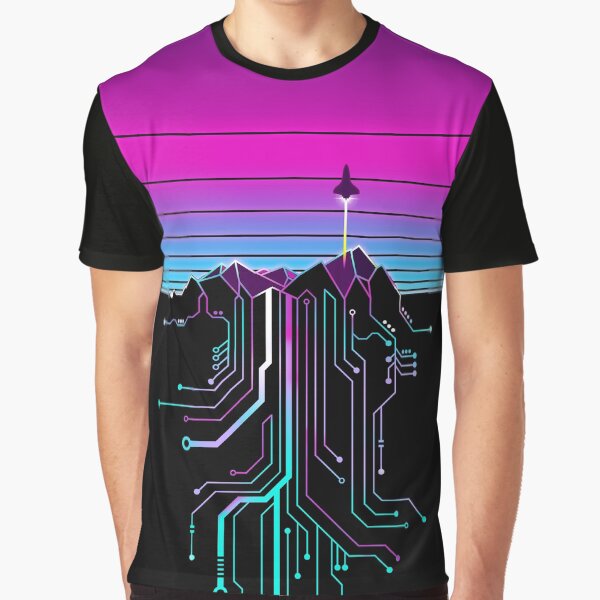 Item preview, Vaporwave Aesthetic Cyberpunk Mountain Sunset designed and sold by forge22.