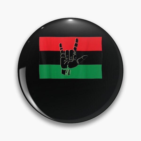 Item preview, Love Sign And Black Liberation Flag Asl Gift designed and sold by robinxam.
