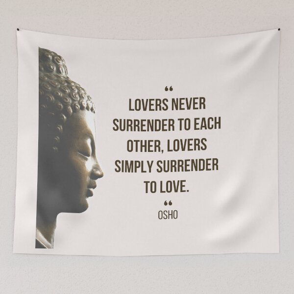 Item preview, Motivational Quote | Osho | Lovers never surrender to each other ... designed and sold by RetComly.