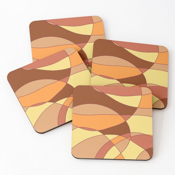 Item preview, Desert Sunrise Sunset Warm Toned Pastel Abstract Art Painting Print designed and sold by hopecope.