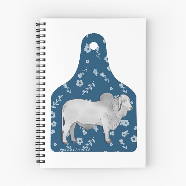 Item preview, Brahman Silhouette Floral Ear Tag  designed and sold by AmethystArtwork.