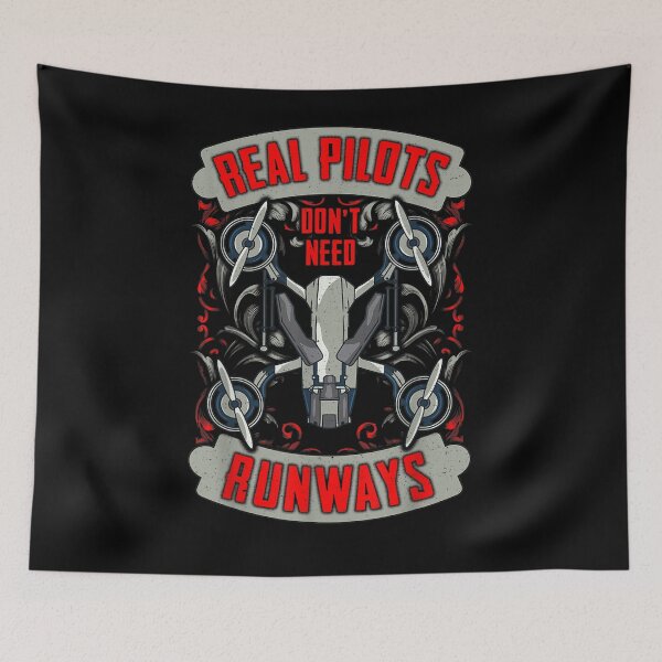 Item preview, Real Pilots Don't Need Runways Drone Flying Pun designed and sold by robinxam.