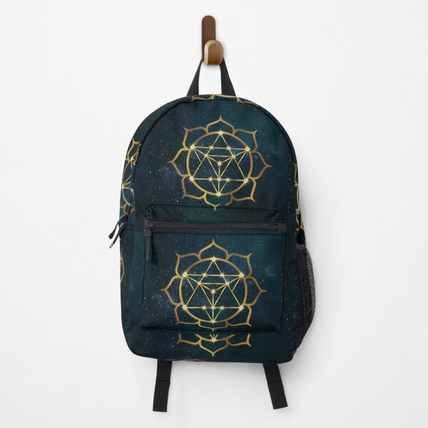 Item preview, Merkabah Ascension: 8-Petal Lotus Sacred Geometry on Starry Teal Nebula designed and sold by Art-PraveenRai.