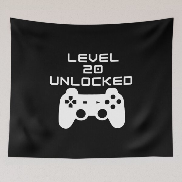 Item preview, Level 20 Unlocked 20th Birthday Video Gamer Gift designed and sold by Gamerss4Life.