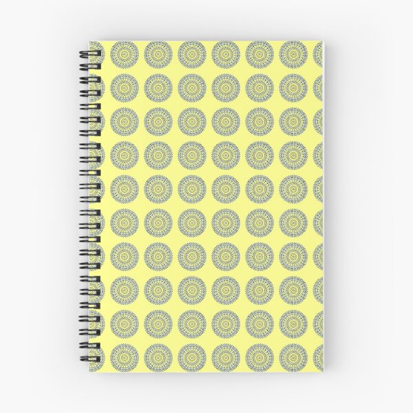 Item preview, The patterned text letter blue mandala on the yellow background designed and sold by IraNiva.