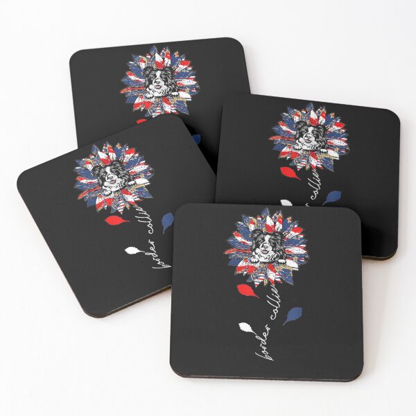Item preview, Border Collie Sunflower American Flag 4th Of July designed and sold by robinxam.