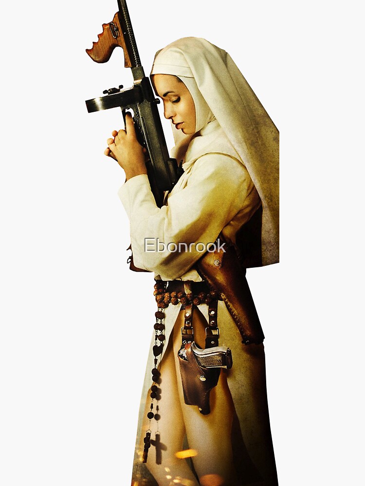 "Guzman Nude Nuns with Big Guns" Sticker for Sale by Ebonrook Redbubble