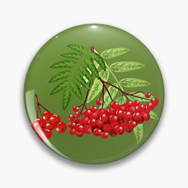 Item preview, A Bunch Of Mountain Ash On A Branch With Green Leaves designed and sold by Phantasmal-2-do.