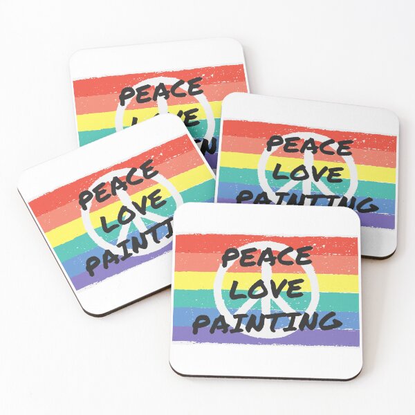 Item preview, Peace. Love. Painting designed and sold by TheGreenGoat.