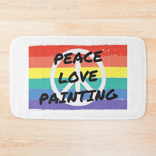 Item preview, Peace. Love. Painting designed and sold by TheGreenGoat.