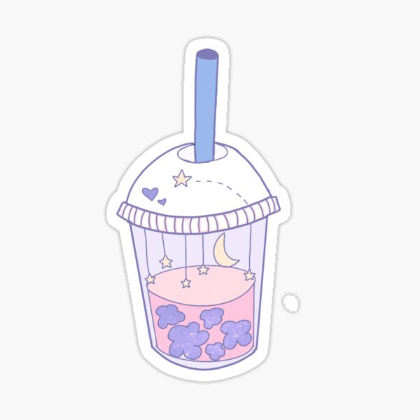 Night Boba Sticker For Sale By Italic Redbubble