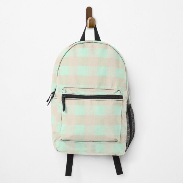 Item preview, Peach Sea Foam Green Vichy Gingham Pattern designed and sold by ledalinda.