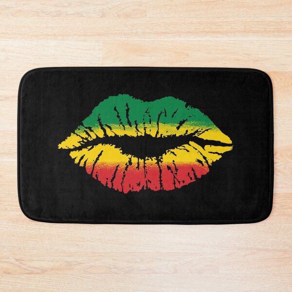 Item preview, Rasta Reggae Music Lips Kiss Print designed and sold by RastaReggaeLove.