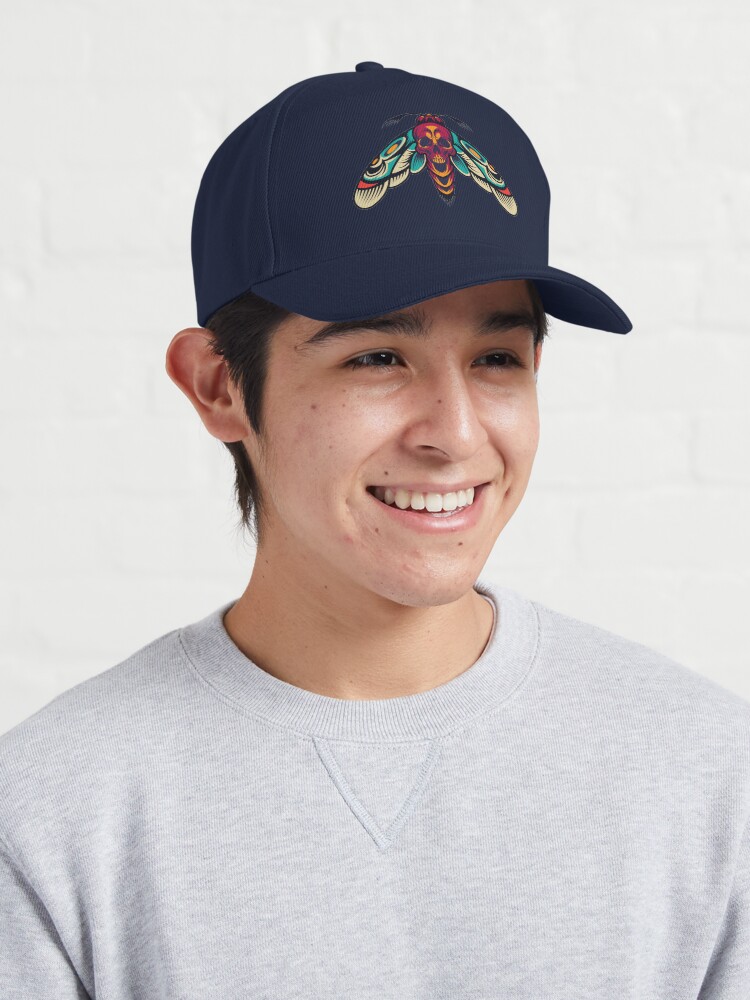 Alternate view of Vintage Colorful Scary Moth Cap