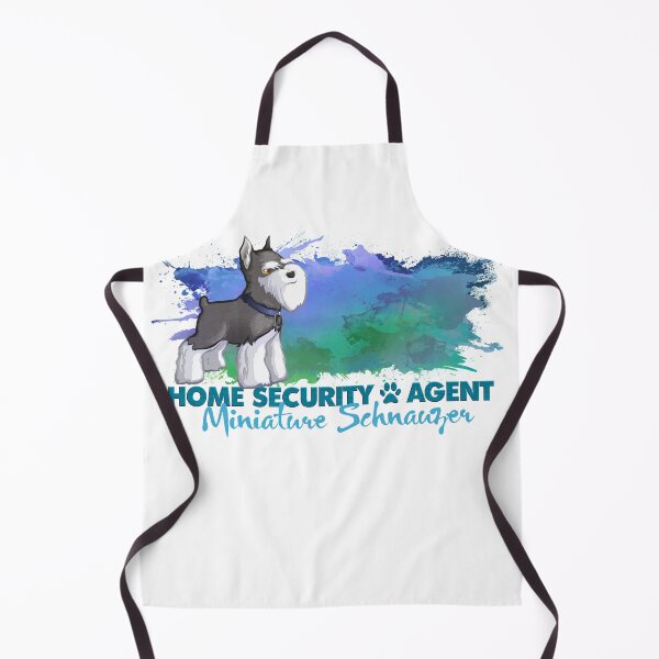 Item preview, Miniature Schnauzer Dog w Cropped Ears as Home Security Gray designed and sold by Tazmaa.