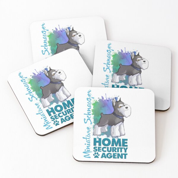 Item preview, Miniature Schnauzer Dog w Cropped Ears as Home Security Gray designed and sold by Tazmaa.