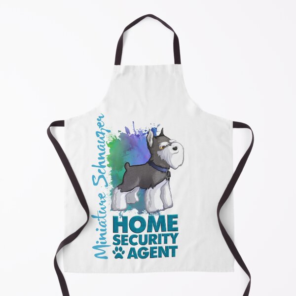 Item preview, Miniature Schnauzer Dog w Cropped Ears as Home Security Gray designed and sold by Tazmaa.