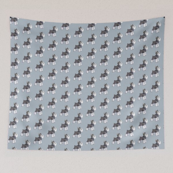 Item preview, Miniature Schnauzer Dog w Cropped Ears as Home Security Gray designed and sold by Tazmaa.