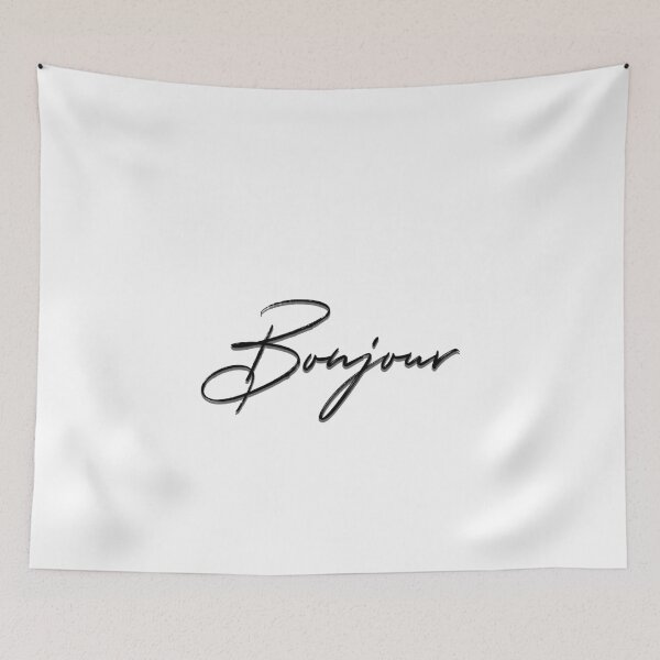 Aperçu de l'œuvre Bonjour - Ecriture noire créée et vendue par EdgyDesignForU.