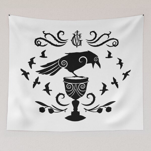 Item preview, The Dregs cup and crow ft. the Grishaverse symbol  designed and sold by StandOutApparel.