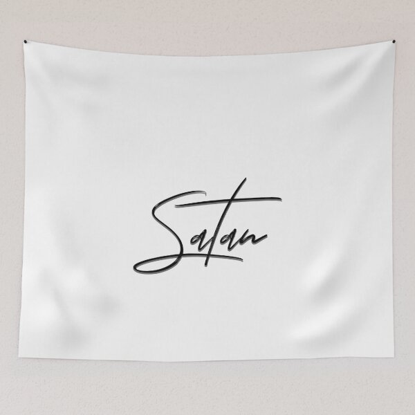 Item preview, Satan - Black writing designed and sold by EdgyDesignForU.