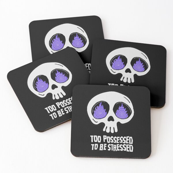 Item preview, Too Possessed to Be Stressed - Cute Halloween Skull designed and sold by bonusroom.