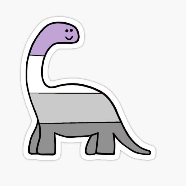 Google Chrome Dino T Rex LGBT Asexual Pride Flag Dinosaur Art
