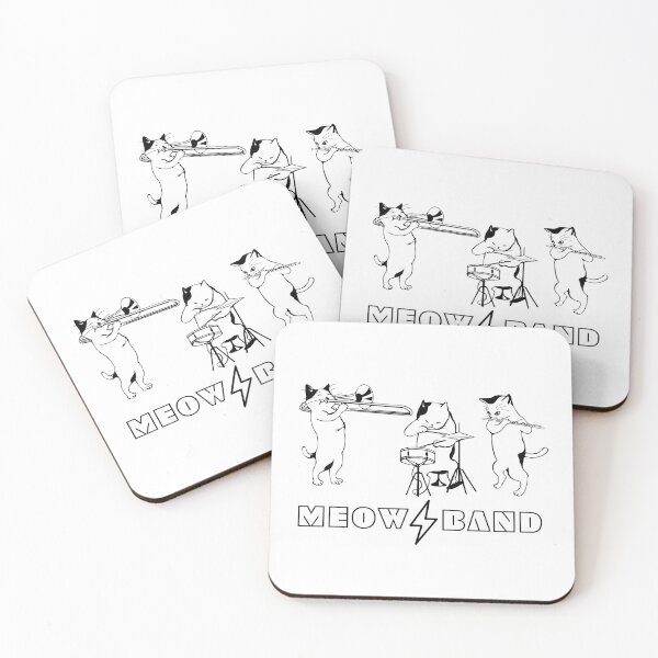 Item preview, Meow Band Cute Cats Musical Rock Band designed and sold by Funwithmusic.