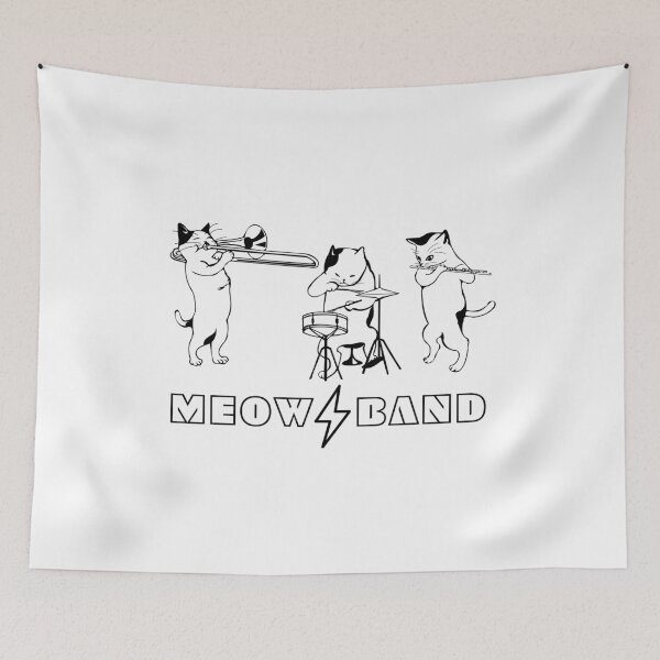 Item preview, Meow Band Cute Cats Musical Rock Band designed and sold by Funwithmusic.