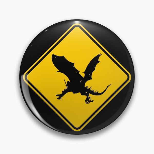 Item preview, Fellbeast warning sign designed and sold by NerdScribblings.