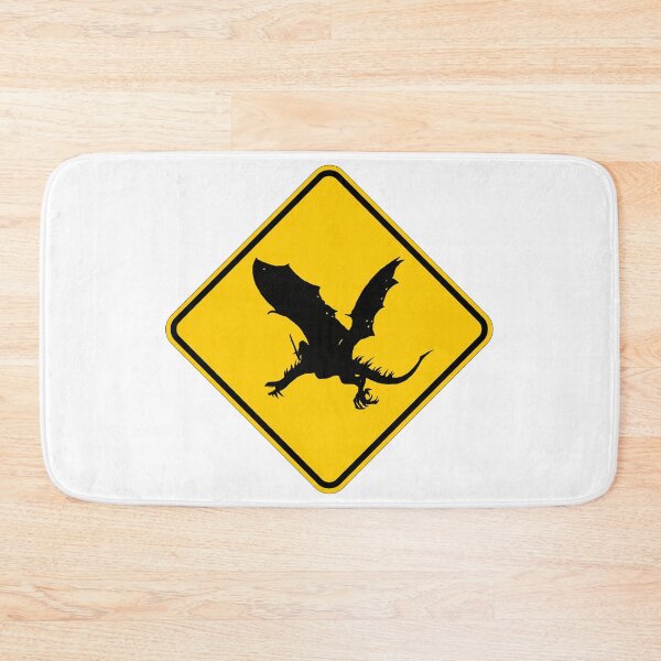 Item preview, Fellbeast warning sign designed and sold by NerdScribblings.