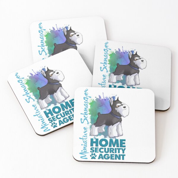 Item preview, Miniature Schnauzer Dog w Cropped Ears as Home Security B&S designed and sold by Tazmaa.