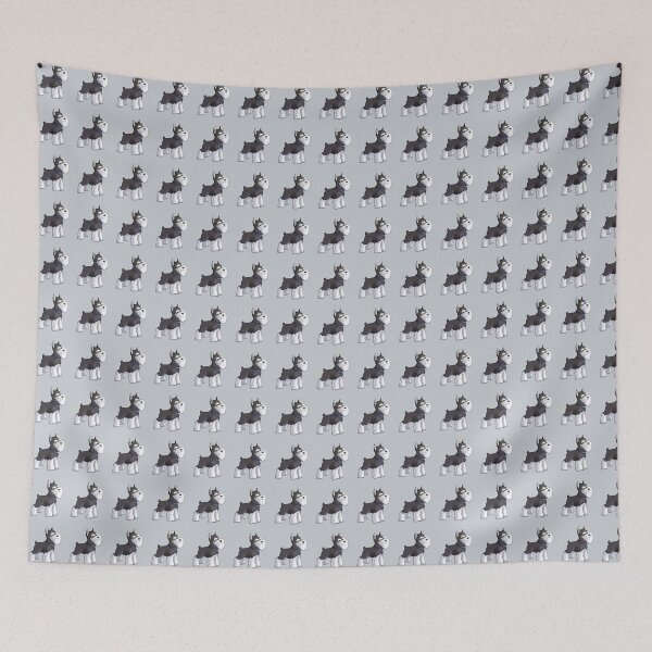 Item preview, Miniature Schnauzer Dog w Cropped Ears as Home Security B&S designed and sold by Tazmaa.