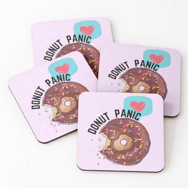 Item preview, Donut panic - black font funny designed and sold by theslowdown.
