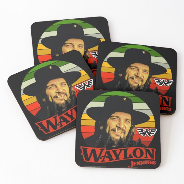 Waylon Jennings Coasters | Redbubble