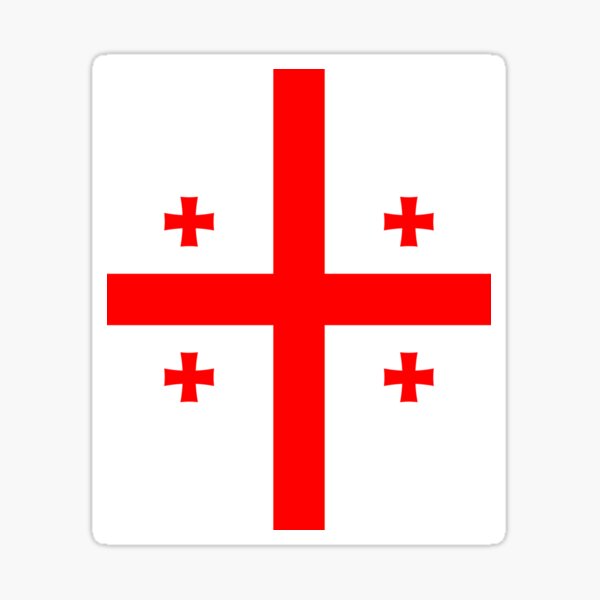 Flag of Georgia, Georgian Flag, Flag, Georgia Sticker