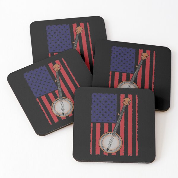 Item preview, Banjo American Flag USA Bluegrass Musician designed and sold by CustUmmMerch.