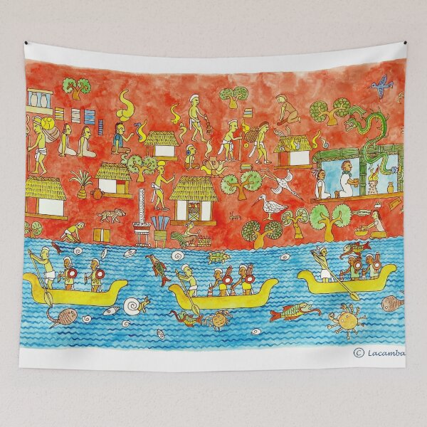 Item preview, Chichen Itza mural designed and sold by Lacambalam.
