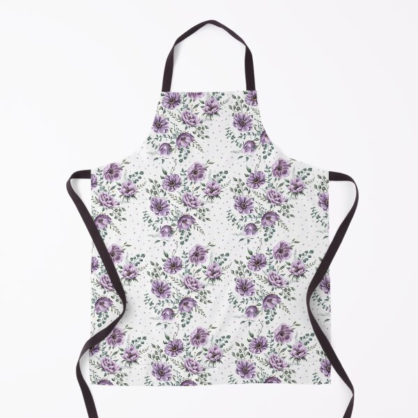 Item preview, Floral seamless pattern. Purple anemones and green leaves on the light purple background. Endless background with beautiful gentle flowers.  designed and sold by BananiLettering.