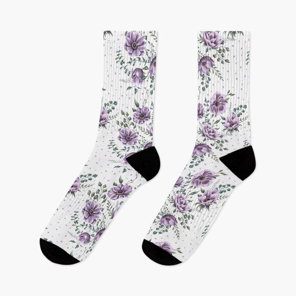 Item preview, Floral seamless pattern. Purple anemones and green leaves on the light purple background. Endless background with beautiful gentle flowers.  designed and sold by BananiLettering.