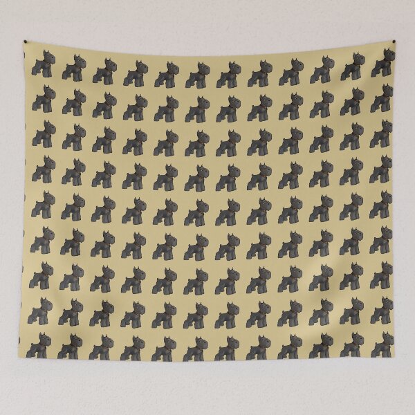 Item preview, Miniature Schnauzer Dog w Cropped Ears as Home Security Black designed and sold by Tazmaa.