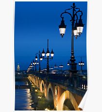 Pont Sur la Garonne, Bordeaux Poster