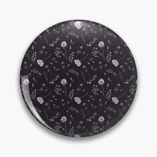Item preview, Floral seamless pattern. Purple anemones and green leaves on the  dark purple background. Endless background with beautiful gentle flowers.  designed and sold by BananiLettering.