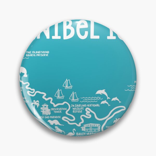 Item preview, Sanibel Island Map designed and sold by fiberandgloss.
