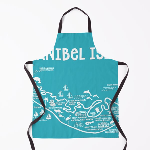 Item preview, Sanibel Island Map designed and sold by fiberandgloss.
