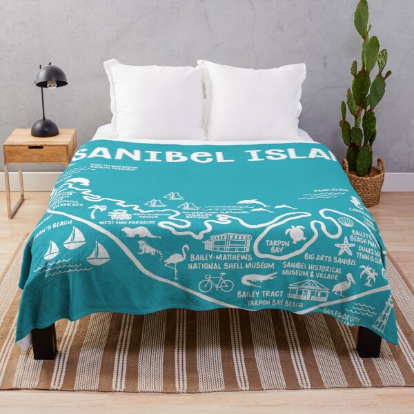Item preview, Sanibel Island Map designed and sold by fiberandgloss.