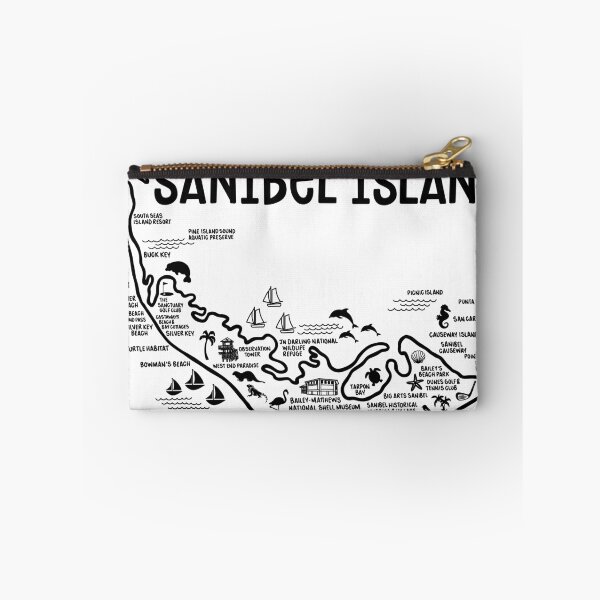 Item preview, Sanibel Island Map designed and sold by fiberandgloss.