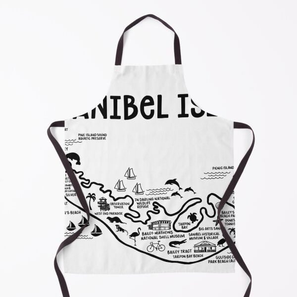 Item preview, Sanibel Island Map designed and sold by fiberandgloss.